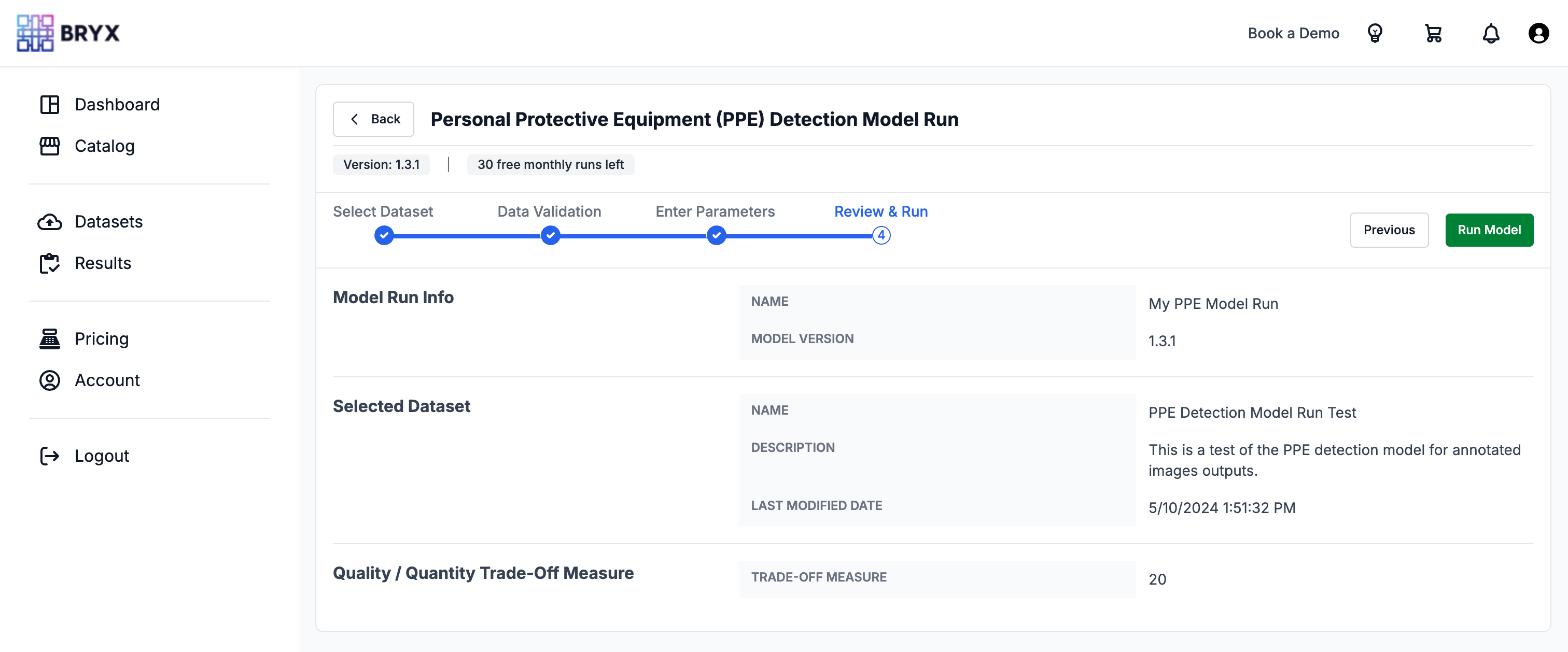 run model
